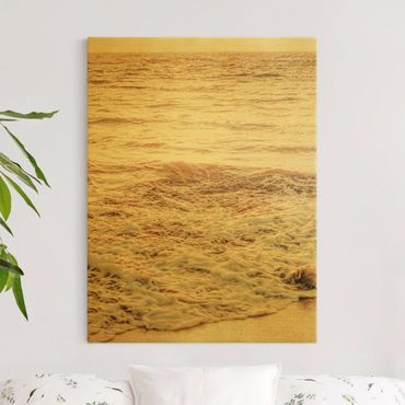 Quadro su tela oro - Spiaggia dorata