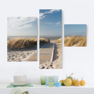 Stampa su tela 3 parti - Baltic Sea beach - Collage 1