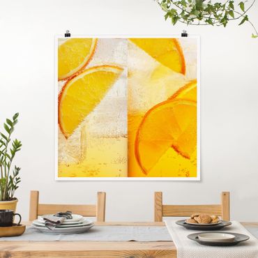 Poster - Arancione On Ice - Quadrato 1:1