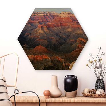 Esagono in legno - Grand Canyon dopo il tramonto