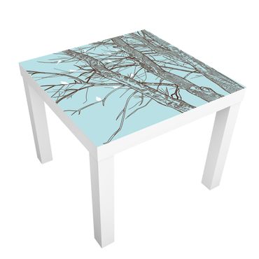 Carta adesiva per mobili IKEA - Lack Tavolino Winter trees