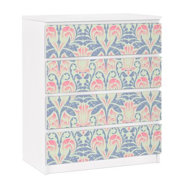 Carta adesiva per mobili IKEA - Malm Cassettiera 4xCassetti - Linen damask ornament