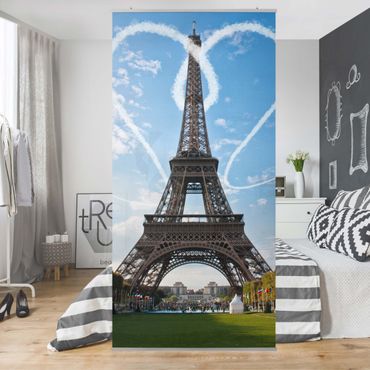 Tenda a pannello Paris - City of Love 250x120cm