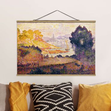 Foto su tessuto da parete con bastone - Henri-Edmond Cross - View Of Menton - Orizzontale 2:3
