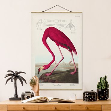 Foto su tessuto da parete con bastone - Flamingo Consiglio American Vintage - Verticale 3:2