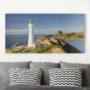 Stampa su tela - Castle Point Lighthouse New Zealand - Orizzontale 2:1