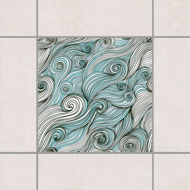 Adesivo per piastrelle - God Of The Ocean 25cm x 20cm