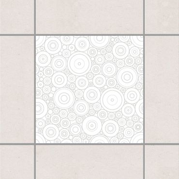 Adesivo per piastrelle - Secession White Light Grey 15cm x 15cm