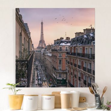 Stampa su tela - La torre Eiffel al tramonto