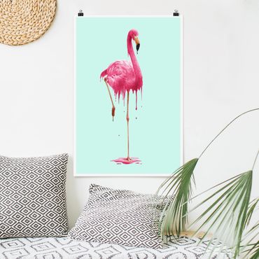 Poster - Jonas Loose - Melting Flamingo - Verticale 3:2