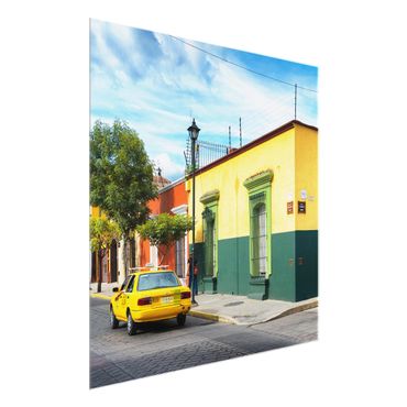 Quadro in vetro - Colorful Mexican street - Quadrato 1:1