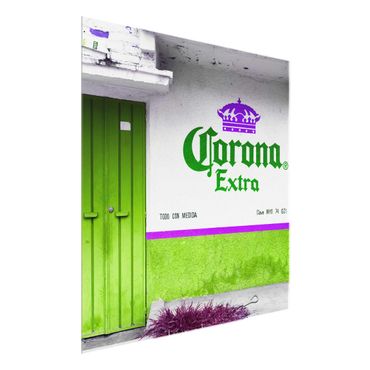 Quadro in vetro - Corona Extra Green - Quadrato 1:1