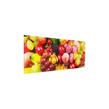 Quadro in vetro - Colorful Exotic Fruits - Panoramico
