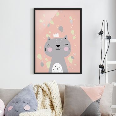 Poster con cornice - Naughty Cat - Verticale 4:3