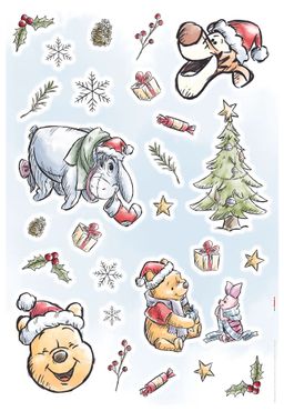 Adesivo murale per bambini  - Winnie Pooh Christmas