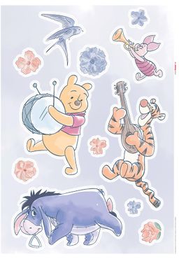 Adesivo murale per bambini  - Winnie the Pooh - Flowers & Music