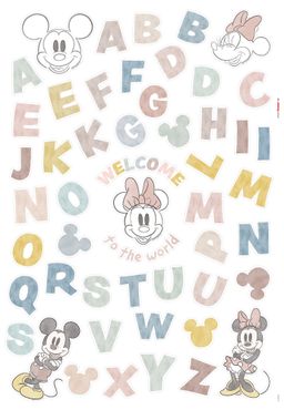 Adesivo murale per bambini  - Mickey Alphabet