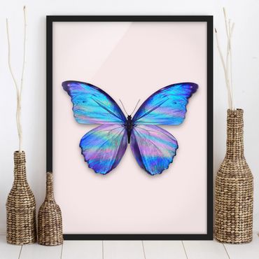 Poster con cornice - Holographic farfalla - Verticale 4:3