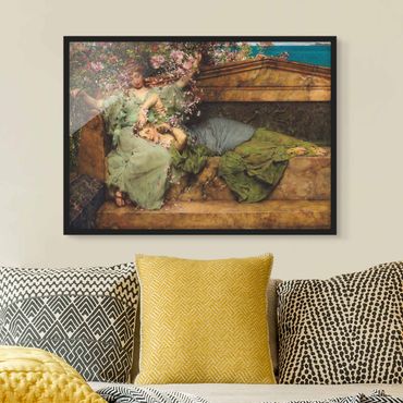 Poster con cornice - Sir Lawrence Alma-Tadema - The Rose Garden - Orizzontale 3:4