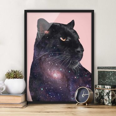 Poster con cornice - Panther Con Galaxy - Verticale 4:3