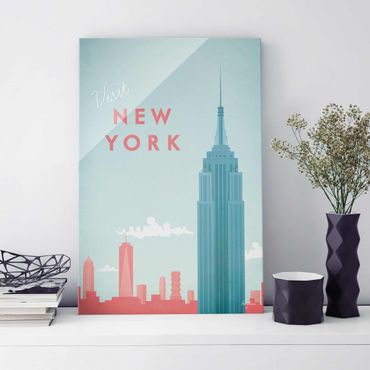 Quadro in vetro - Poster Viaggi - New York - Verticale 3:2