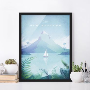 Poster con cornice - Poster Viaggi - Nuova Zelanda - Verticale 4:3