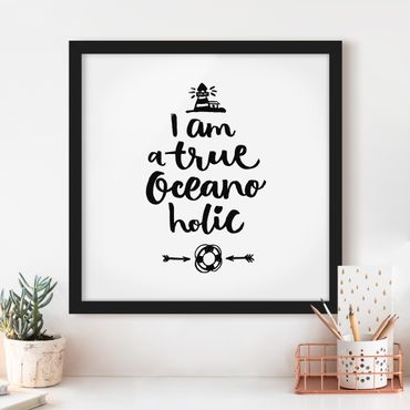 Poster con cornice - Sono un vero oceanoholic