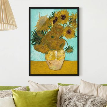 Poster con cornice - Vincent Van Gogh - Sunflowers - Verticale 4:3