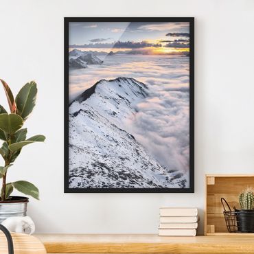 Poster con cornice - View Of Clouds And Mountains - Verticale 4:3