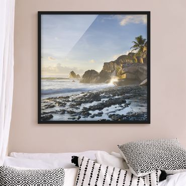 Poster con cornice - Sunset On The Island Paradise - Quadrato 1:1