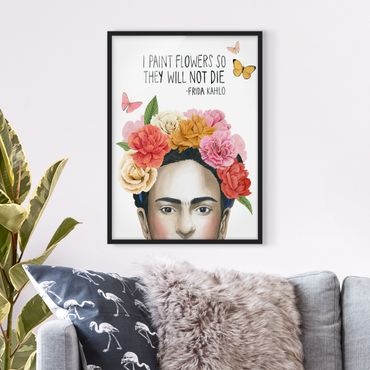 Poster con cornice - I Pensieri Di Frida - Fiori - Verticale 4:3