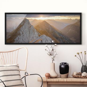 Poster con cornice - Alpi Della Lechtal - Panorama formato orizzontale