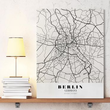 Stampa su tela - Berlin City Map - Classic - Verticale 3:4