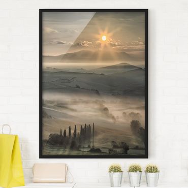 Poster con cornice - Tuscany Morning - Verticale 4:3