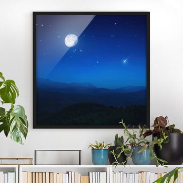 Poster con cornice - A Full Moon Wish - Quadrato 1:1
