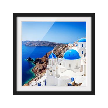 Poster con cornice - View Over Santorini - Quadrato 1:1