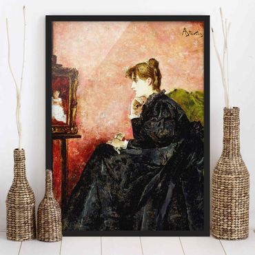 Poster con cornice - Alfred Stevens - Lady In Black - Verticale 4:3