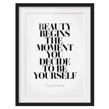 Poster con cornice - Be Yourself Coco Chanel - Verticale 4:3