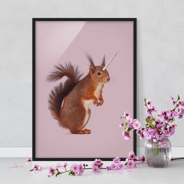 Poster con cornice - Unicorn Squirrel - Verticale 4:3