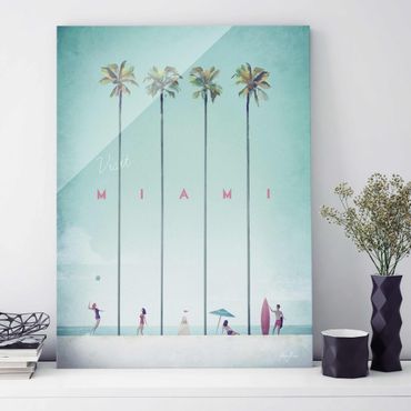 Quadro in vetro - Poster viaggio - Miami - Verticale 4:3