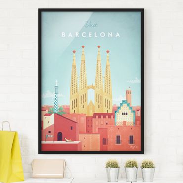 Poster con cornice - Poster viaggio - Barcellona - Verticale 4:3