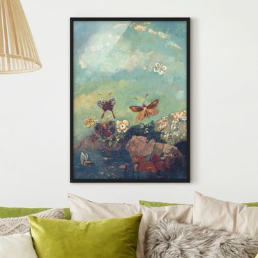 Poster con cornice - Odilon Redon - Butterflies - Verticale 4:3