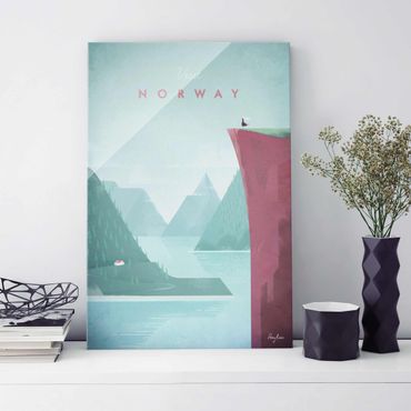 Quadro in vetro - Poster di viaggio - Norvegia - Verticale 3:2