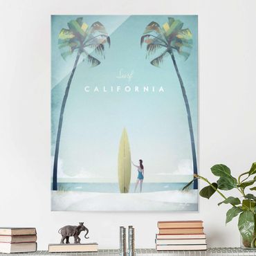 Quadro in vetro - Poster di viaggio - California - Verticale 4:3