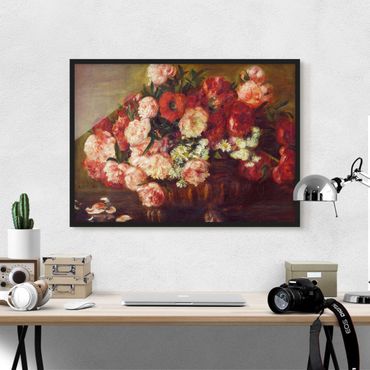 Poster con cornice - Auguste Renoir - Natura morta con peonie - Orizzontale 3:4