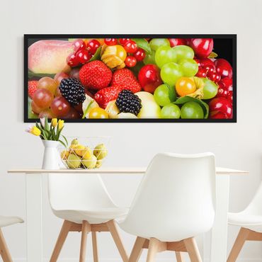 Poster con cornice - Mix Di Frutta - Panorama formato orizzontale