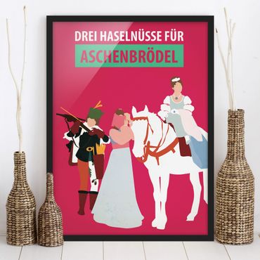 Poster con cornice - Locandina cinematografica Three Wishes Per Aschebrödel - Verticale 4:3
