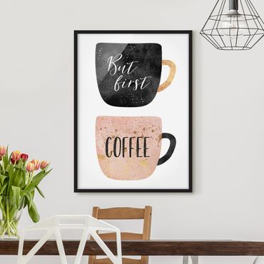 Poster con cornice - Ma prima, caffè - Verticale 4:3