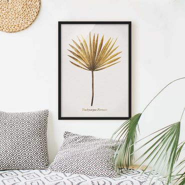Poster con cornice - Gold - Foglia di palma