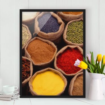Poster con cornice - Colorful Spices - Verticale 4:3